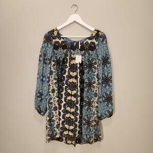 Free People Flowy Dress Tunic Blouse Western Wear Festival Bohemian - Size XS